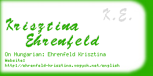 krisztina ehrenfeld business card